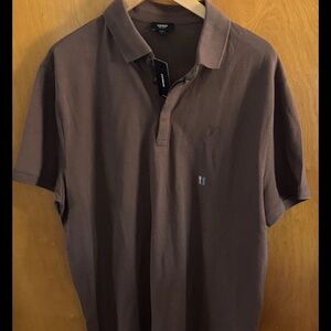 Brown Polo Shirt Mens XL Pique Express